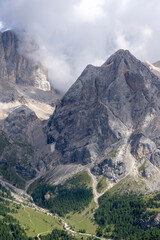 View of the Marmolada massif near Val Contrin. Dolomites.