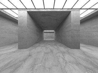 Abstract architecture interior background. Empty concrete room