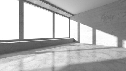 Abstract architecture interior background. Empty concrete room