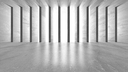 Abstract architecture background. Empty rough concrete interior