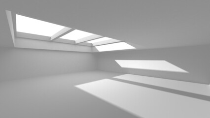 Abstract White Architecture Design Concept