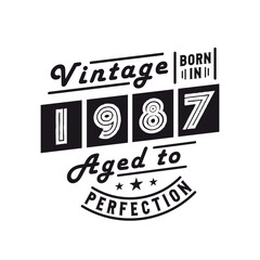 Fototapeta premium Born in 1987, Vintage 1987 Birthday Celebration