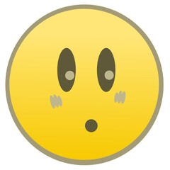 Fototapeta premium Simple flat draw cute face emoji.