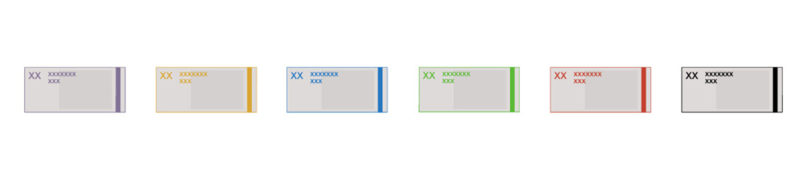 Forskelligfarvet pengesedler / different color banknotes isolated on white background