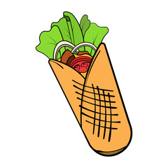 Vector kebab illustration