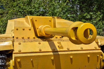 tank gun closeup, muzzle gun tank