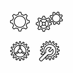 Gear Icon Design Vector Logo Template Illustration Sign And Symbol