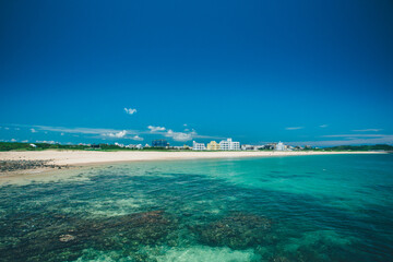 beach with sky and sea