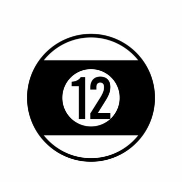 Billiard Ball Icon Design Vector Logo Template Illustration Sign And Symbol