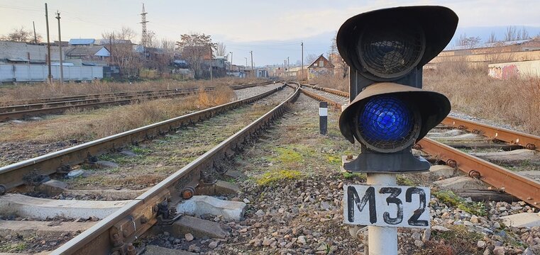 railroad crossing the railway