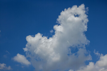 White clouds cumulus floating on natural sky daylight composition