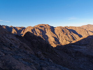 Naklejka na ściany i meble Beautiful morning view of the Sinai Mountains
