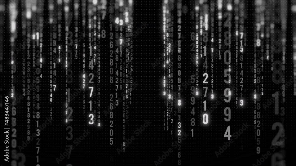 Wall mural coding abstract numbers pattern background technology