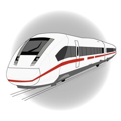 Vector Illustration of modern stylish high speed trains.