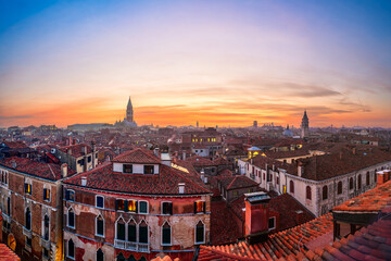 Fototapeta na wymiar Venice, Italy Rooftop Skyline