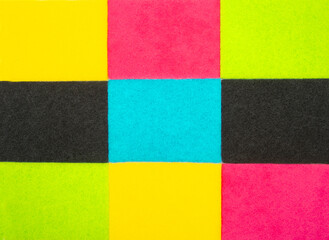 colored samples of felt material. industrial textile industry. background texture