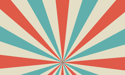 Blue and red rays on a light background. Circus background. Vector illustration