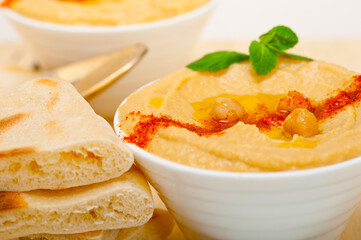 Hummus with pita bread