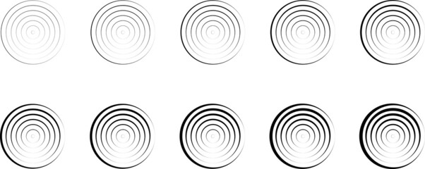 Set of black circles shapes. Mega set of lines in Circle Form. Circle line sketch set. Big Set of round shapes design