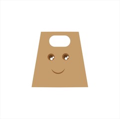 beige, paper shopping bag with emotions.