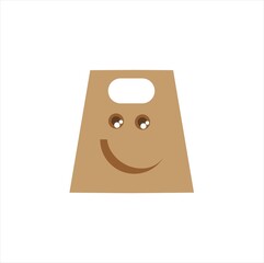 beige, paper shopping bag with emotions.