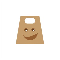 beige, paper shopping bag with emotions.