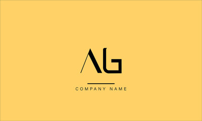 AG, GA, AG, Letters Logo Monogram - obrazy, fototapety, plakaty