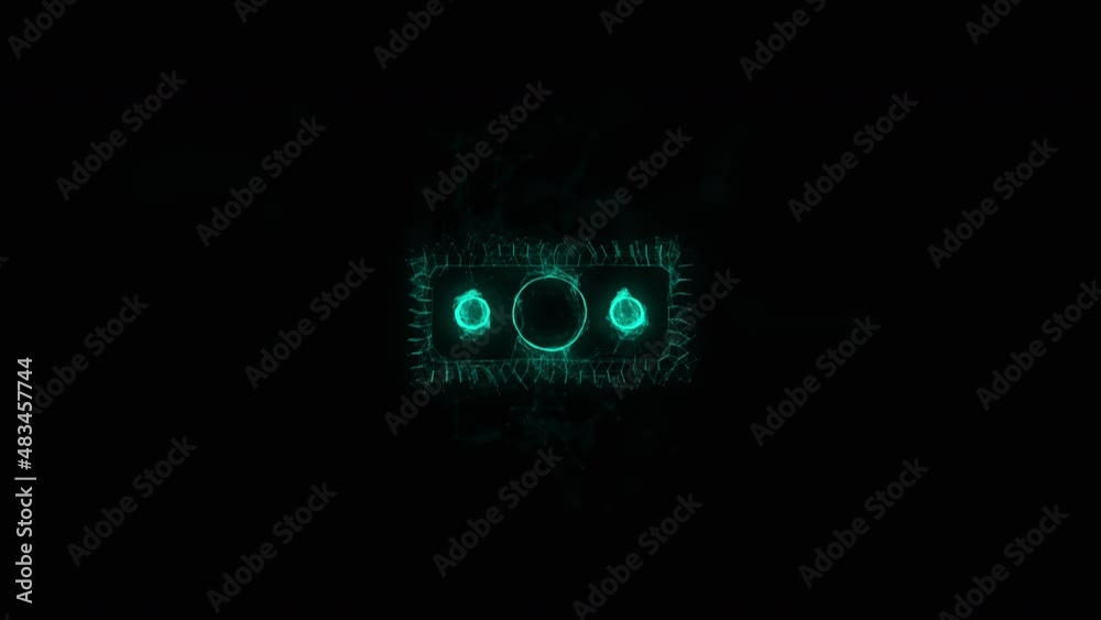 Poster Banknote dollar icon with plexus effect. Connected lines with dots. Lines plexus