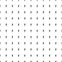 Square seamless background pattern from black sea horse symbols. The pattern is evenly filled. Vector illustration on white background