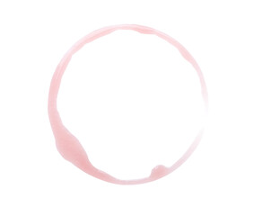 Wine ring on white background, top view