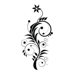 Abstract floral background with butterflies. Element for design.