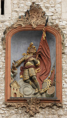Fototapeta na wymiar Cracow Poland St Florian Gate detail