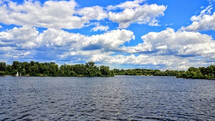 clouds over the river