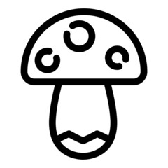 Amanita Flat Icon Isolated On White Background