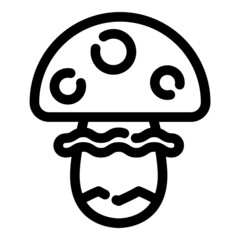 Amanita Flat Icon Isolated On White Background