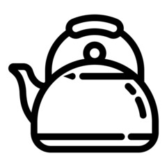 Teapot Flat Icon Isolated On White Background