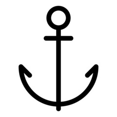 Anchor Flat Icon Isolated On White Background