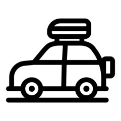 Car Tourism Flat Icon Isolated On White Background