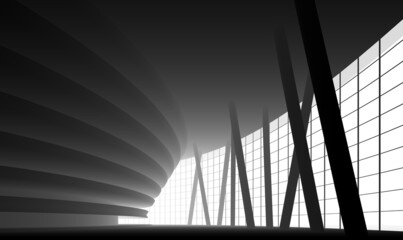Fototapeta na wymiar abstract architecture 3d rendering
