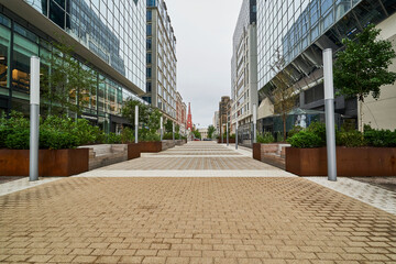 walkway in the city