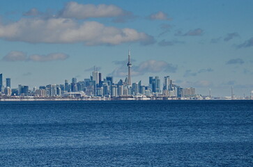 Obraz premium Winter Skyline of Toronto, Ontario, Canada. January 2022