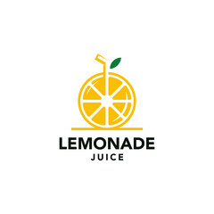 Lemon juice logo design illustration premium vector Premium Vector