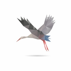 Bird abstract isolated on a white backgrounds, vector illustration 
