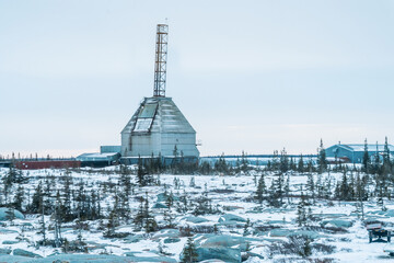 Abandoned rocket launch facilities near Churchill Manitoba.  