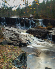 waterfall in autumn