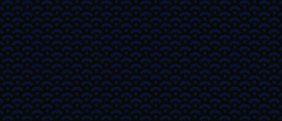 Dark blue Japanese paper and Japanese pattern background. Modern abstract vector texture.