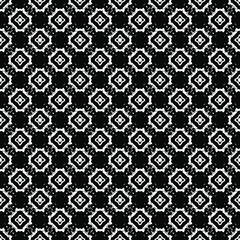 Black and white surface pattern texture. Bw ornamental graphic design. Mosaic ornaments. Pattern template. Vector illustration.