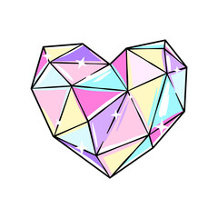 Diamond, crystal heart