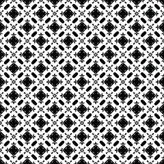 Black and white surface pattern texture. Bw ornamental graphic design. Mosaic ornaments. Pattern template. Vector illustration.