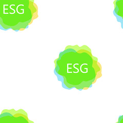 ESG concept of environmental, social and governance; sustainable development. Seamless pattern. Vector illustration EPS 10